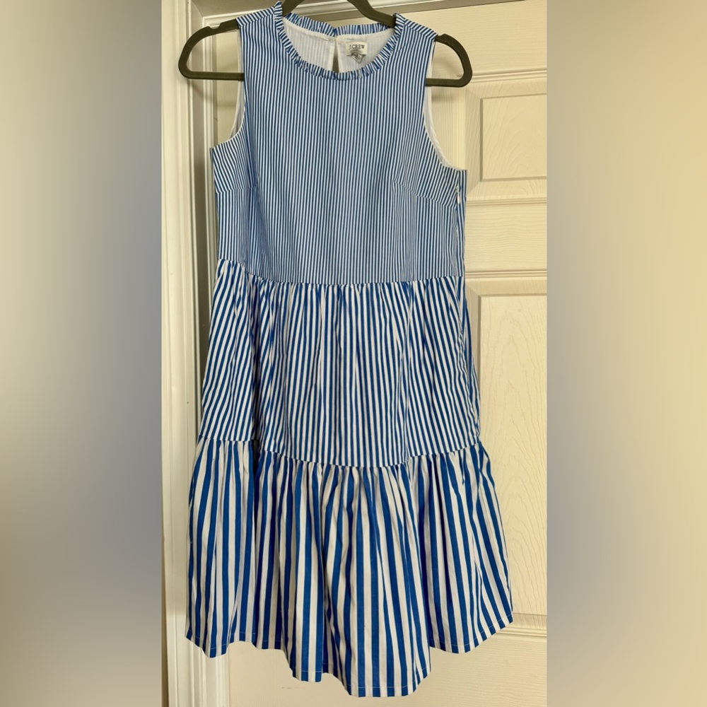 J. Crew | Striped Tiered Sundress | Blue and White | Size 2